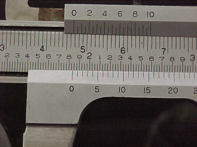 Vernier caliper closeup