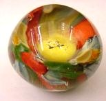 colorful glass paperweight